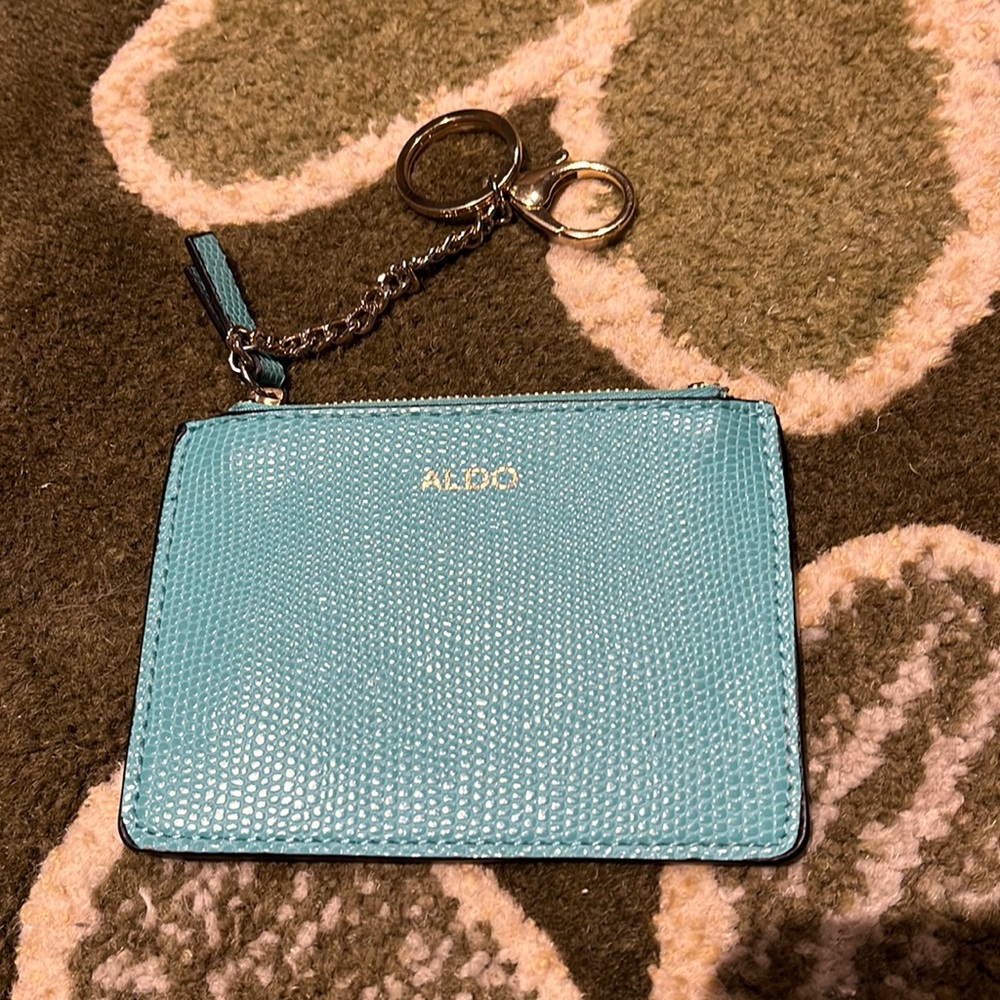 Turquoise Aldo card holder
